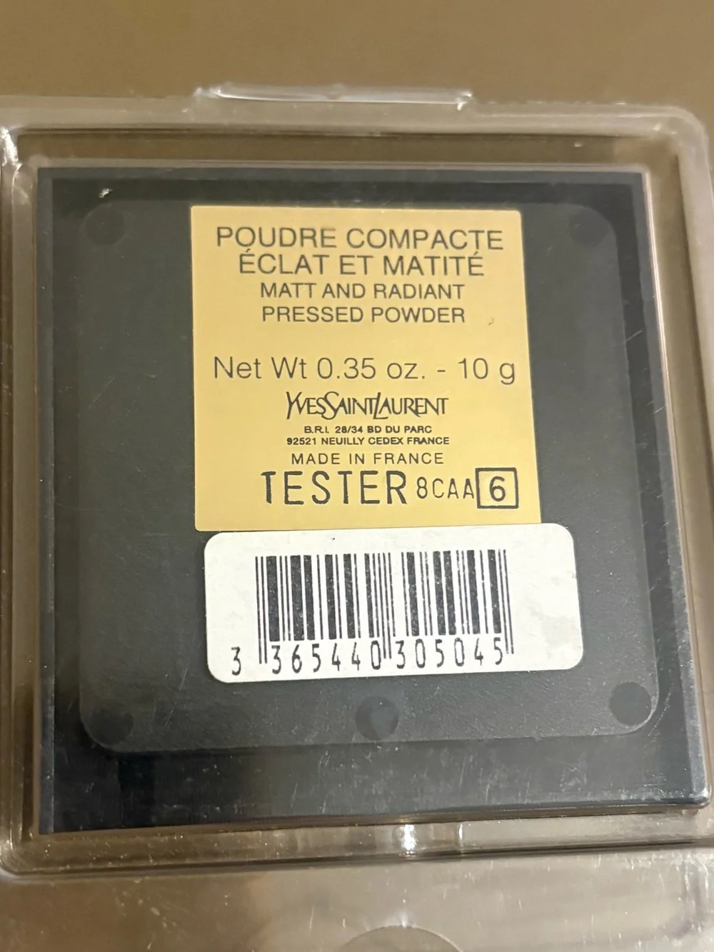 YSL MATT AND RADIANT PRESSED POWDER Net Wt 0.35 oz